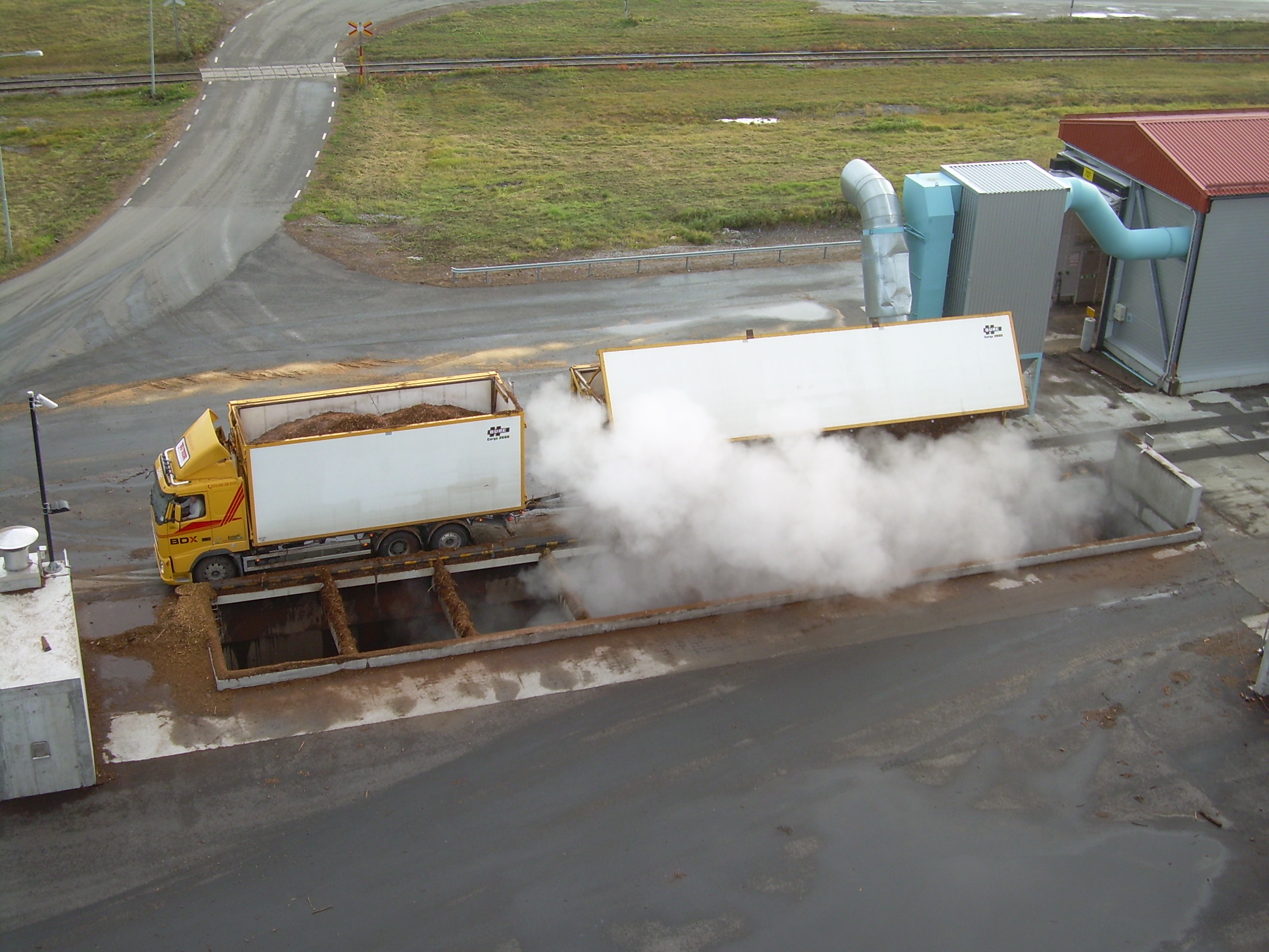 Solid biomass receiving systems