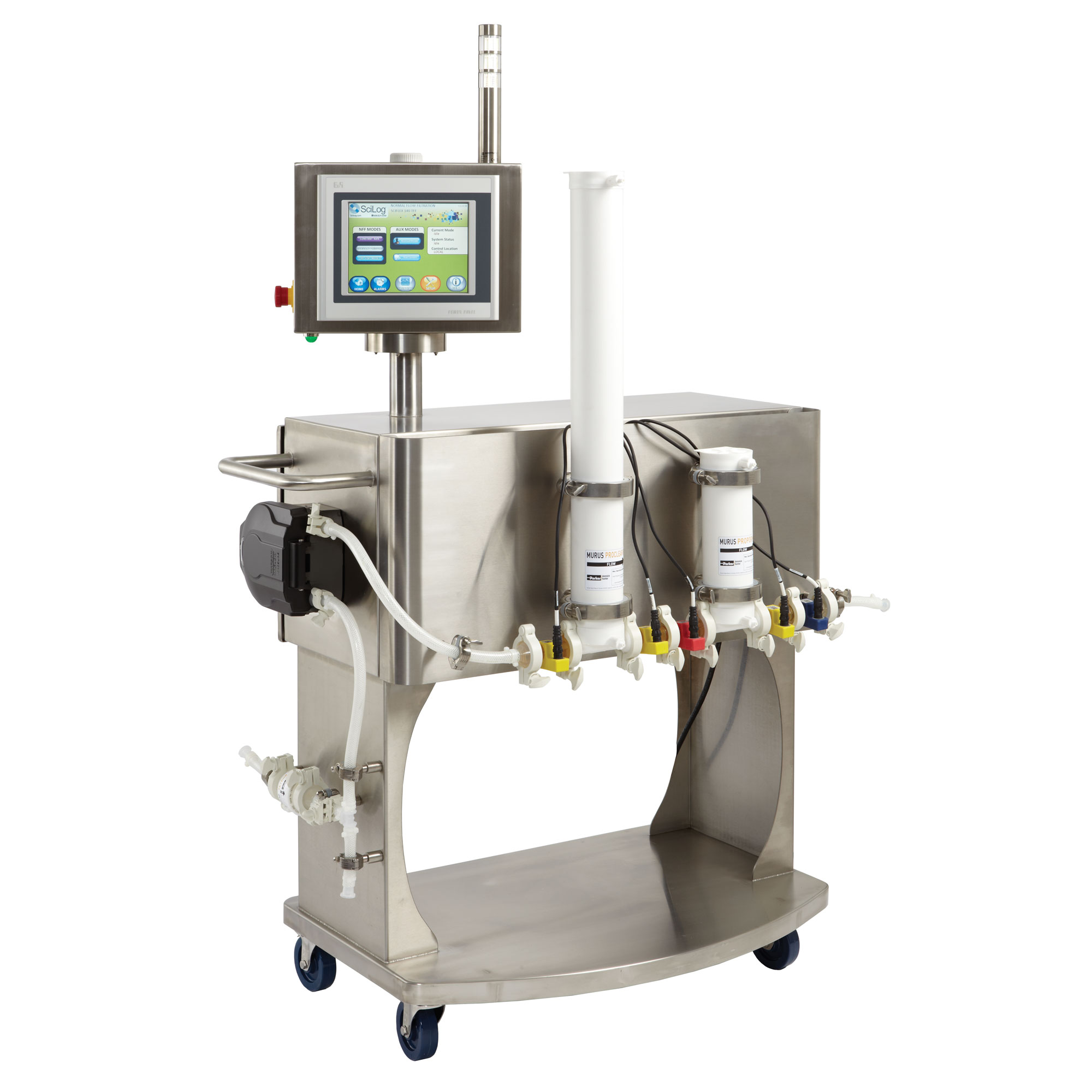 Semi-automated normal flow filtration system