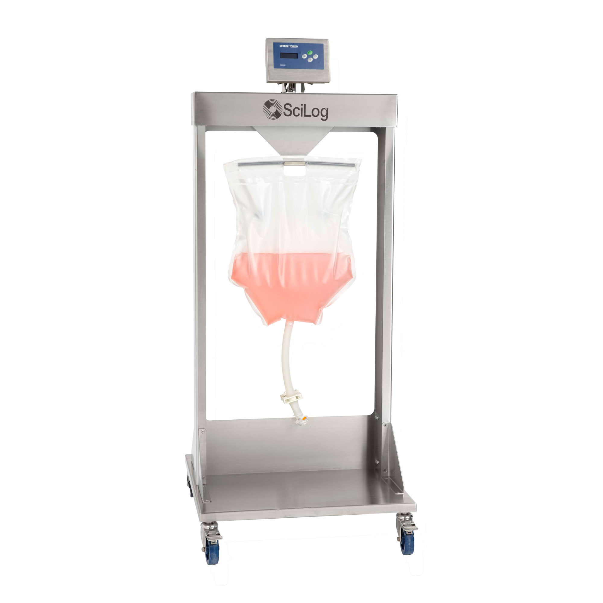 Držiak na vrecúška a vážiaca platforma pre bioprocesy