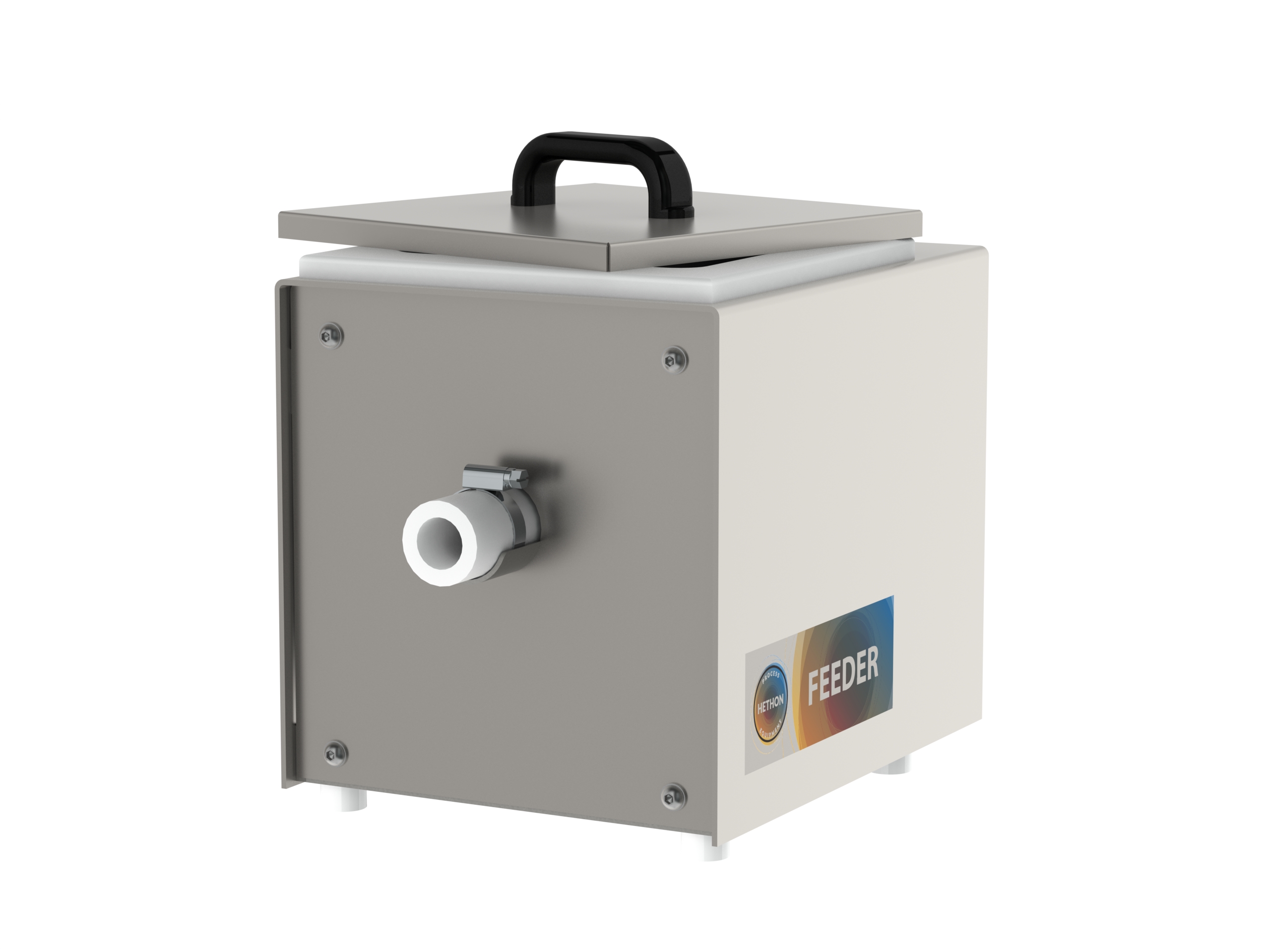 Small feeder with flexible wall hopper