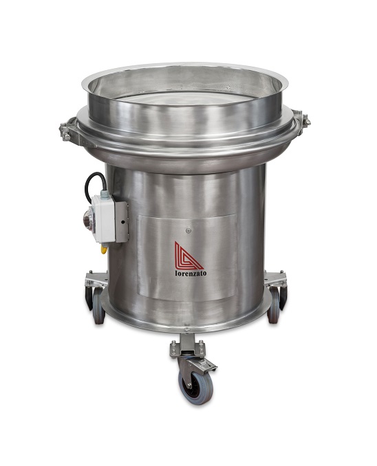 Vibrating screen for cosmetic powders