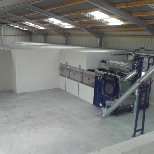 Pásová sušička digestátu