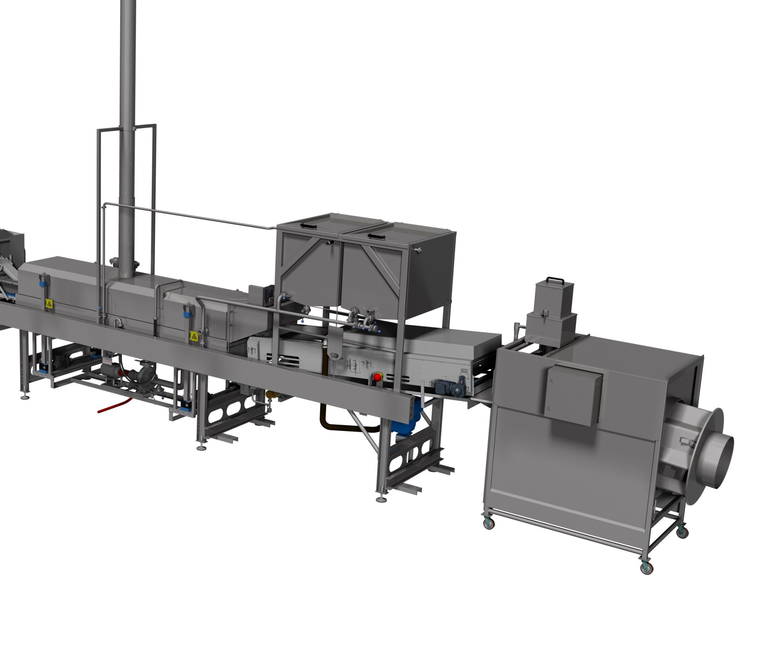 Frying line for extruded snacks and pellets (redirected)