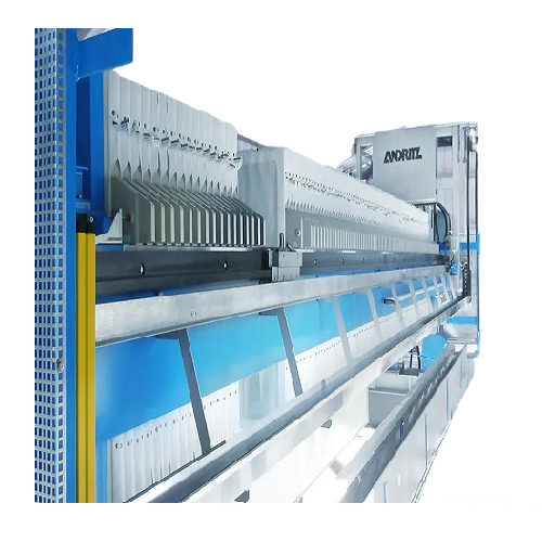 Industrial filter press for dewatering and filtration