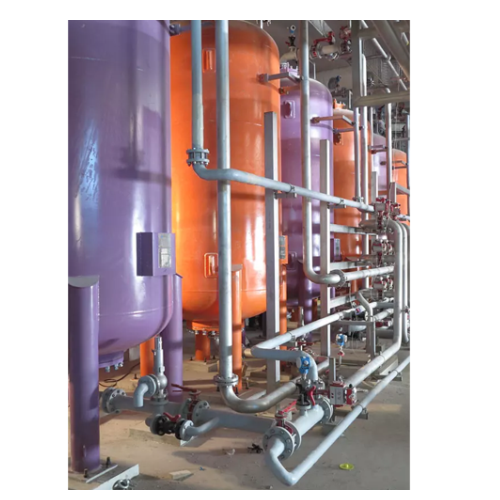 Industrial ion exchange system for chemical purification