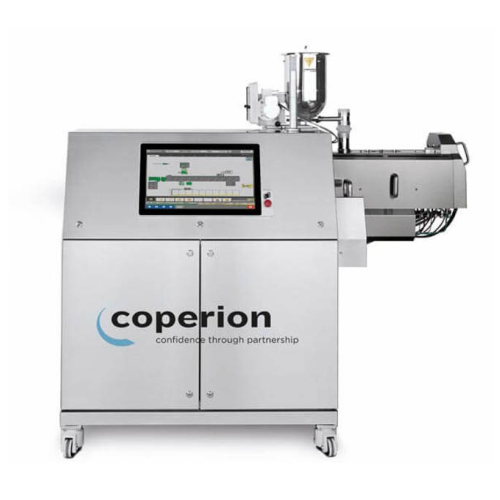 Laboratory twin screw extruder for small batch processing