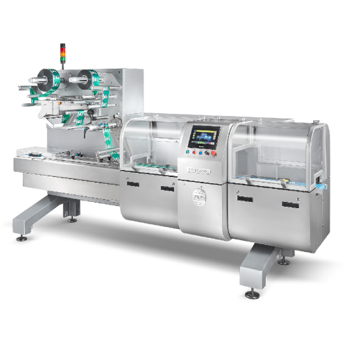 Vízszintes csomagolórendszer nagy sebességű műveletekhez