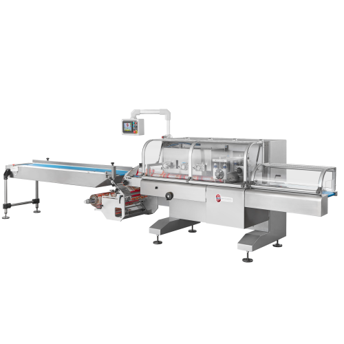 Flow pack csomagolás szabálytalan alakú termékekhez