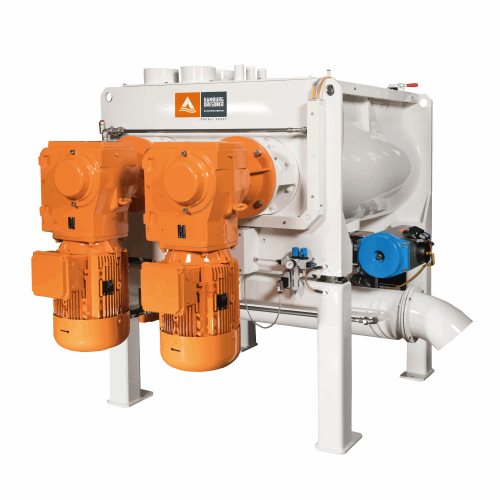 Dvouhřídelový dávkovací mixér pro výrobu čokolády