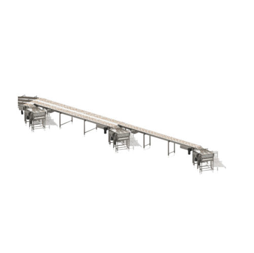 Sávos termékelosztás nagy kapacitású csomagológépek számára