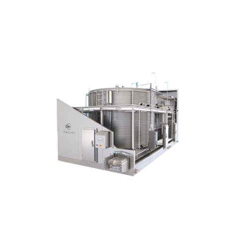 Spiral freezer for frozen food production