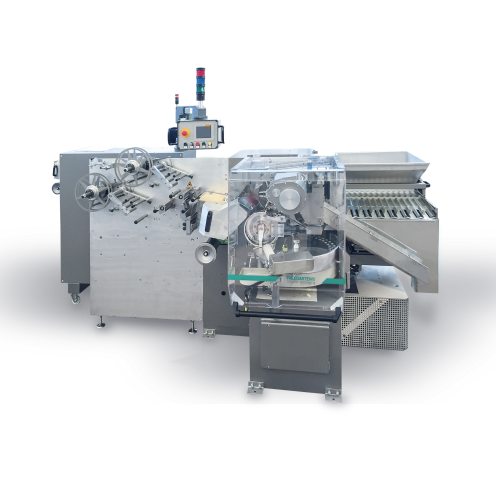 Előformázott termékek csomagolási rendszere dupla csavarásban