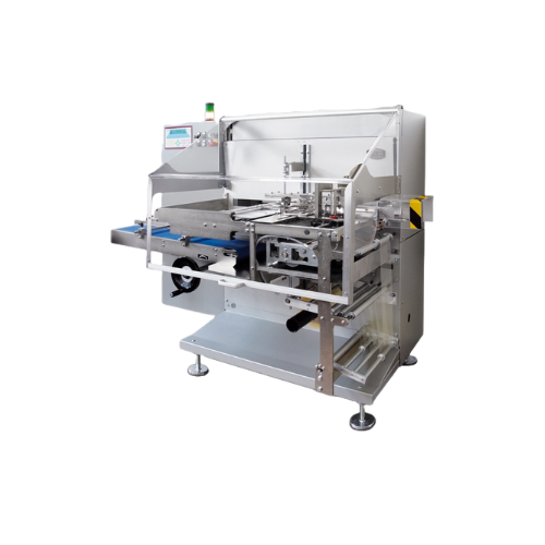 Intermittent motion overwrapper for cosmetic and food products