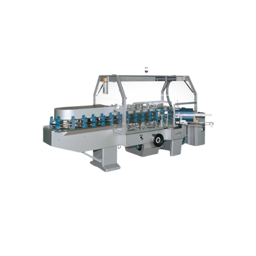 Vertikální kartonážní stroj s přerušovaným pohybem pro ruční nebo automatické podávání