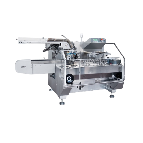 Horizontální kartonážní stroj s přerušovaným pohybem