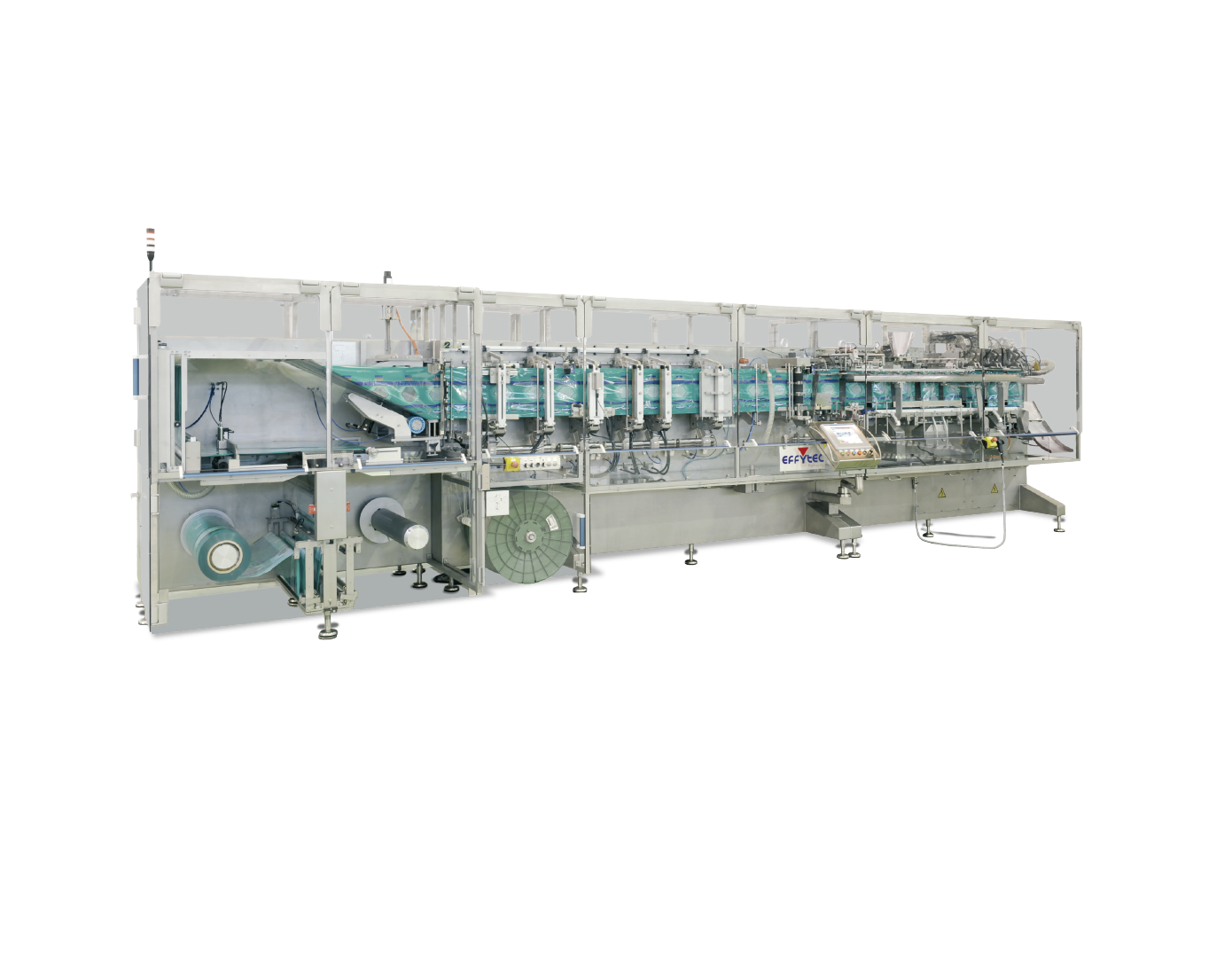 Машина VFFS с полным сервоприводом для гибкой упаковки в саше и пакеты