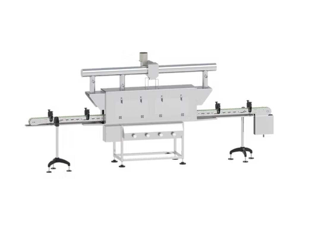 Sleeve applicator and steam tunnel system for full-body shrink labeling of bottles