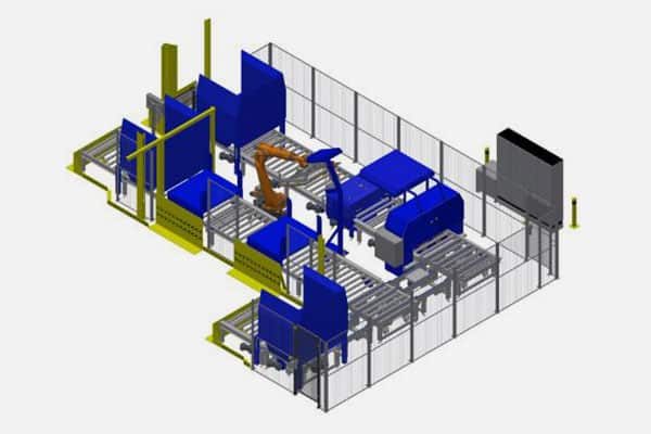 Автоматизированная система проверки и сортировки поддонов с роботизированным управлением
