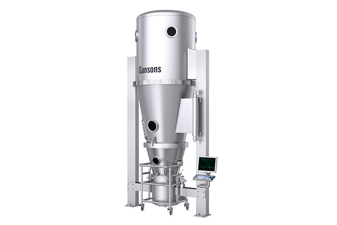 Fluidized bed dryer for drying pharmaceutical powder