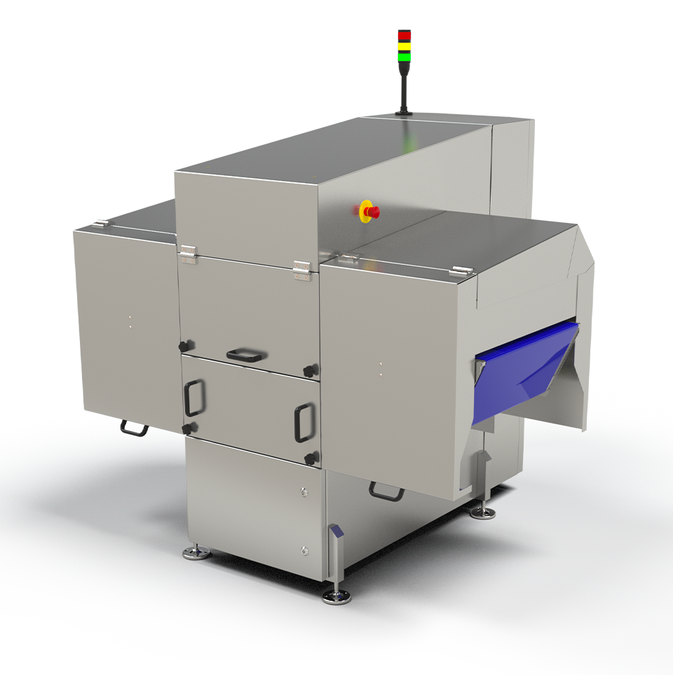 Wide-Area Multi-Energy X-ray Inspection System for Bulk Food Products